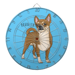 Cible De Fléchettes Chihuahua dog cartoon illustration 