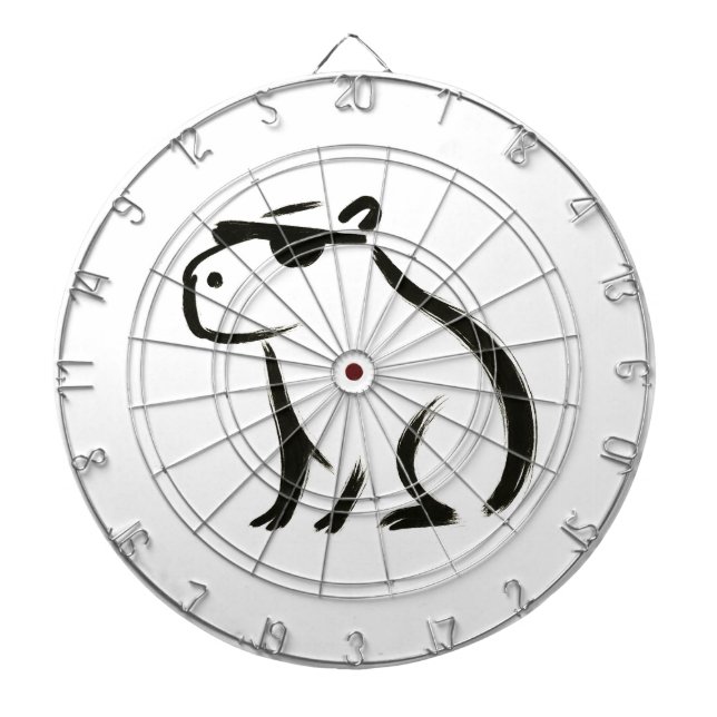 Cible De Fléchettes Chill Capybara - Conception de pinceau d'encre sur (Devant)