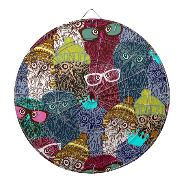 Cible De Fléchettes Chouette dans la couronne (Devant)