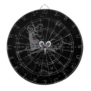 Cible De Fléchettes Chrome comme Aries Symbole Zodiac sur Hevelius 169