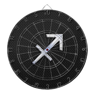 Cible De Fléchettes Chrome Comme Sagittarius Zodiac Connexion Noir