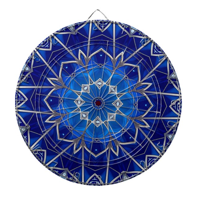 Cible De Fléchettes Cible décorative bleue pour fléchettes (Devant)