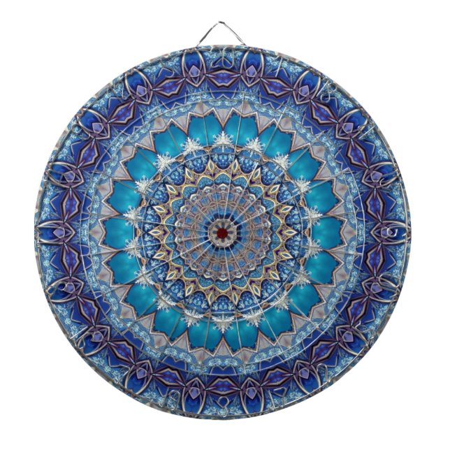 Cible De Fléchettes Cible décorative bleue pour fléchettes (Devant)