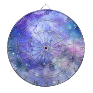 Cible De Fléchettes Ciel étoilé aquarelle Amoureux de l'espace Galaxie