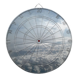 Cible De Fléchettes Ciel, Vue Avion, Beaux Nuages