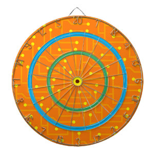 Cible De Fléchettes Circuit Board Orange Jaune Jeu Darboard moderne