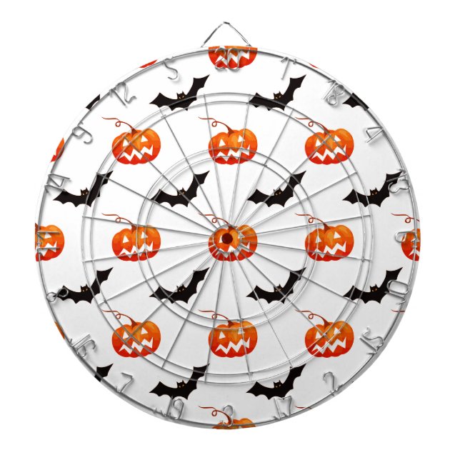 Cible De Fléchettes Citrouilles et chauves-souris d'Halloween, des fri (Devant)