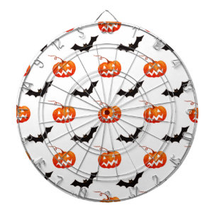 Cible De Fléchettes Citrouilles et chauves-souris d'Halloween, Trou ou