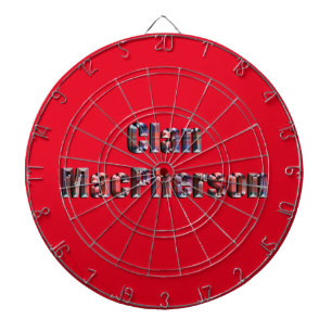Cible De Fléchettes Clan Macpherson Nom Tartan, Tableau De Bord Avec F