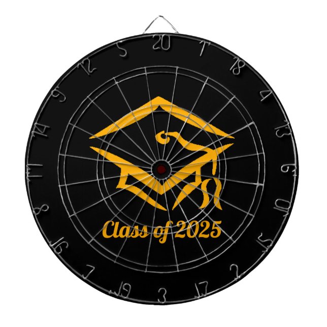 Cible De Fléchettes Classe de graduation de 2025 BLKGLD Custom Année N (Devant)