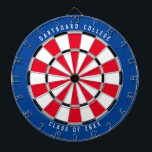 Cible De Fléchettes Classe universitaire personnalisée de 20XX | Bleu/<br><div class="desc">Customisez ceci avec votre propre texte et couleurs ! L'exemple ci-dessous montre le texte supérieur "Dartboard College" et le texte inférieur "Class of 20XX" avec une palette de couleurs bleu, rouge, gris, noir et blanc. Cela fait un grand cadeau pour les étudiants de l'université ou un cadeau de diplôme pour...</div>