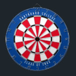 Cible De Fléchettes Classe universitaire personnalisée de 20XX | Bleu/<br><div class="desc">Customisez ceci avec votre propre texte et couleurs ! L'exemple ci-dessous montre le texte supérieur "Dartboard College" et le texte inférieur "Class of 20XX" avec une palette de couleurs bleu, rouge, gris, noir et blanc. Cela fait un grand cadeau pour les étudiants de l'université ou un cadeau de diplôme pour...</div>