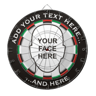 Cible De Fléchettes Classic Dartboard with custom text and photo
