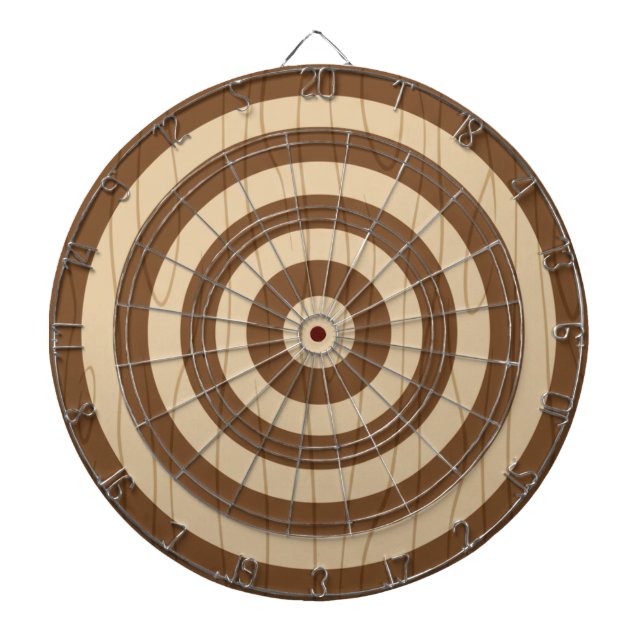 Cible De Fléchettes Classic Wooden Dartboard Rustic Wall Game Decor (Devant)