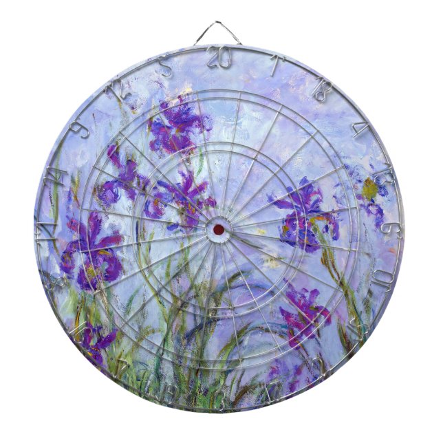 Cible De Fléchettes Claude Monet - Iris Mauves / Iris Lilac (Devant)