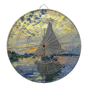 Cible De Fléchettes Claude Monet - Voilier au Petit-Gennevilliers