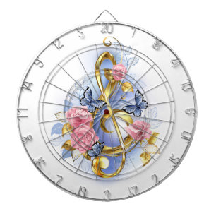 Cible De Fléchettes Clé de fer avec roses roses roses