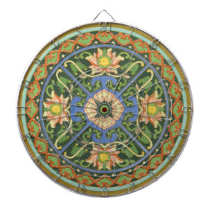 Cible De Fléchettes Cloisonne Chine Patter Asiatique Oriental