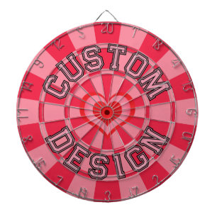 Cible De Fléchettes Cœur rouge rubis et rose avec votre texte personna