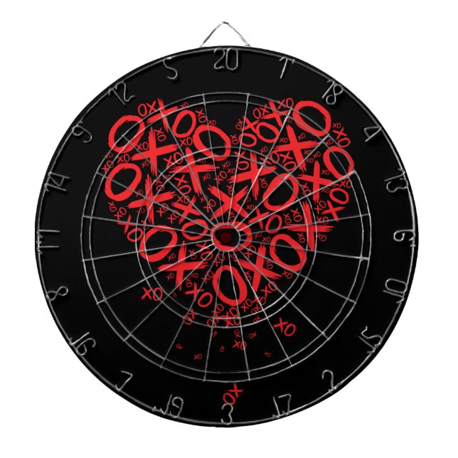 Cible De Fléchettes Coeur XOXO (Devant)