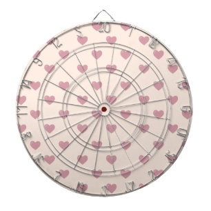 Cible De Fléchettes Coeurs d'amour Pastel