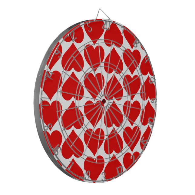 Cible De Fléchettes Coeurs rouges Motif, Romantique, Amour (Devant gauche)