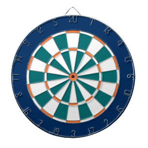 Cible de flechettes colorée dans des couleurs de