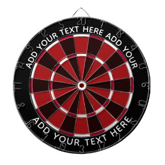 Cible De Fléchettes Colorful Dart Board Black and Red / Customizable
