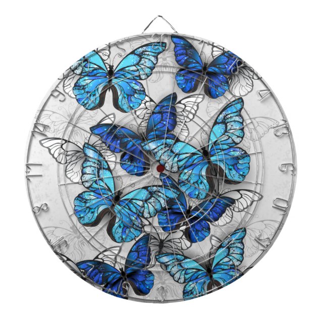 Cible De Fléchettes Composition des White and Blue Butterflies (Devant)