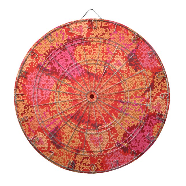 Cible De Fléchettes Conception de coeurs en mosaïque mignons (Devant)