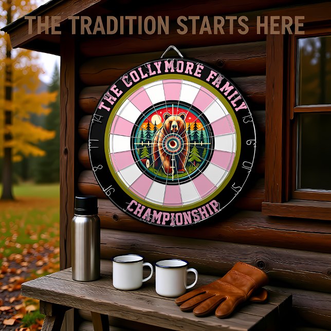 Cible De Fléchettes Conception de Crosshairs de forêt d'ours grizzli (Créateur téléchargé)