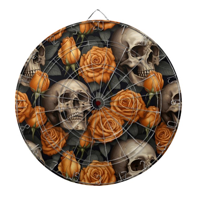 Cible De Fléchettes Conception de la série A Skull and Roses 11 (Devant)