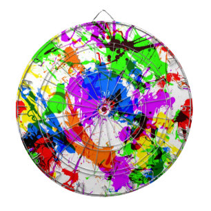 Cible De Fléchettes Conception de peinture éclaboussée colorée mignonn