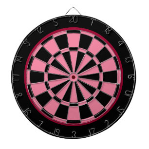 Cible De Fléchettes Conception rose noir avec bordure noire et fine bo