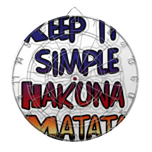 Cible De Fléchettes Conserver Simple Hakuna Matata Art Print