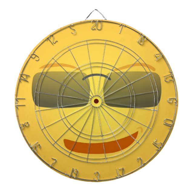 CIBLE DE FLÉCHETTES COOL FACE DARTBOARD AVEC DARTS (Devant)