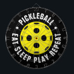 Cible De Fléchettes Cool Pickleball dart cadeau pour ventilateur et jo<br><div class="desc">Cool Pickleball dart board cadeau pour ventilateur et joueur. Décor mural tendance pour bar sportif,  chambre,  bureau,  club house,  cour etc. Logo de boule jaune.</div>