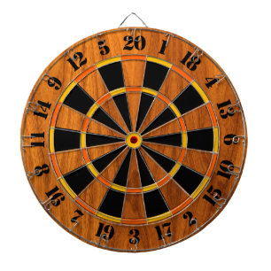 Cible De Fléchettes Copie ensoleillée de placage de teck pour un jeu