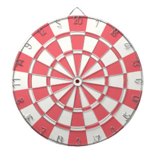 Cible De Fléchettes Corail Et Blanc