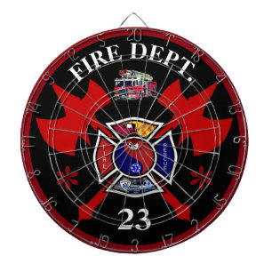 Cible De Fléchettes Corps de sapeurs-pompiers personnalisé