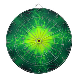 Cible de flechettes cosmique verte