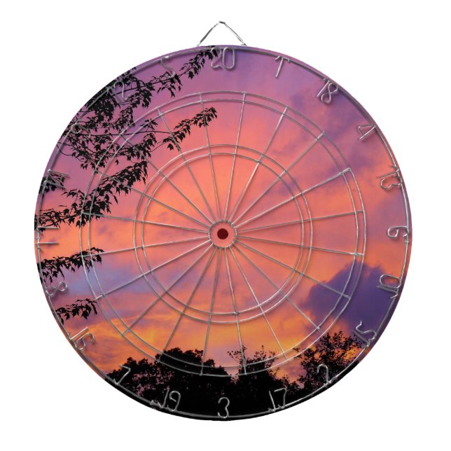 Cible De Fléchettes coucher de soleil (Devant)