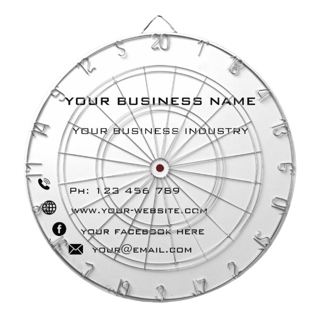 Cible De Fléchettes Couleur de texte personnalisée Tableau de bord pro (Devant)