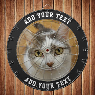 Cible De Fléchettes Couleur de texte photo personnalisée Tableau noir 