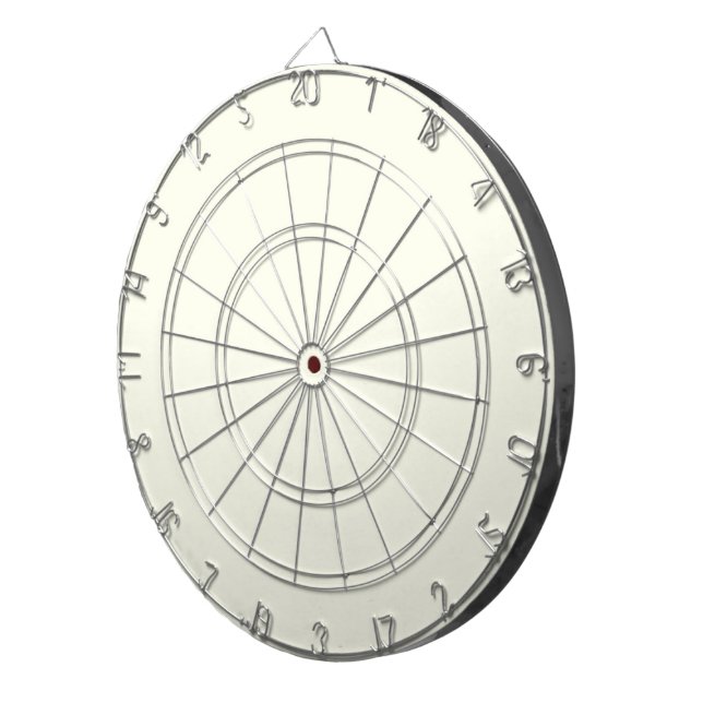 Cible De Fléchettes Couleur uni jaune pâle blanc pastel (Devant droit)