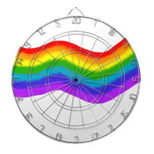 Cible De Fléchettes Couleurs arc-en-ciel aquarelle