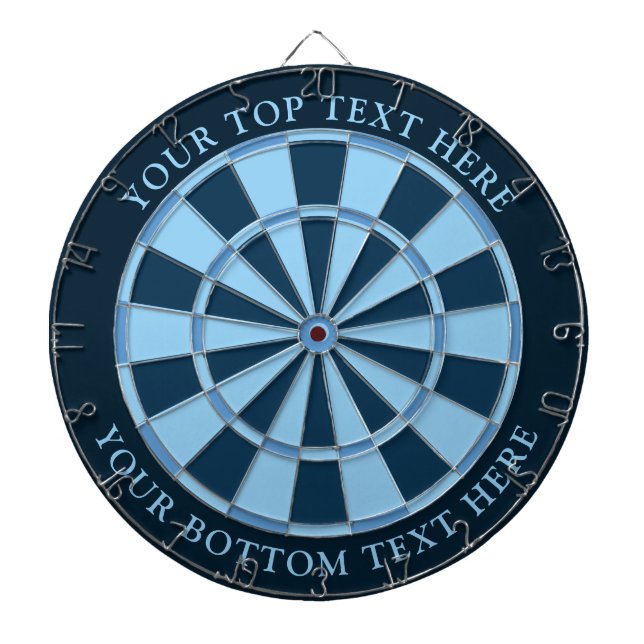 Cible De Fléchettes Couleurs bleues Tableau de bord avec texte personn (Devant)