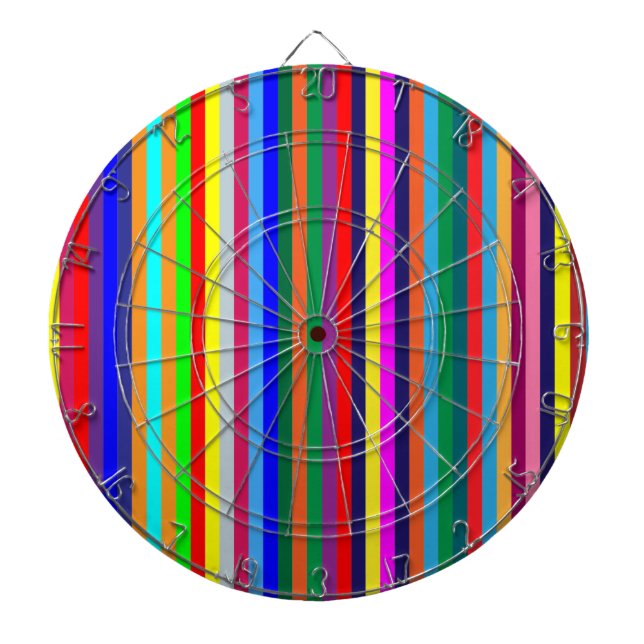Cible De Fléchettes Couleurs brillantes de tableau noir (Devant)