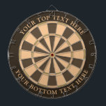 Cible De Fléchettes Couleurs Brown claires Tableau de bord avec texte<br><div class="desc">Tableau de bord avec couleurs brun rétro et deux zones de texte personnalisées. Vous pouvez facilement changer chaque couleur en cliquant sur le bouton personnaliser.</div>
