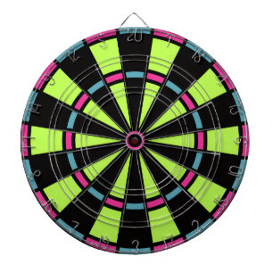 Cible De Fléchettes Couleurs Néo-Retro des Années 80